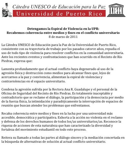 Detengamos violencia UPR
